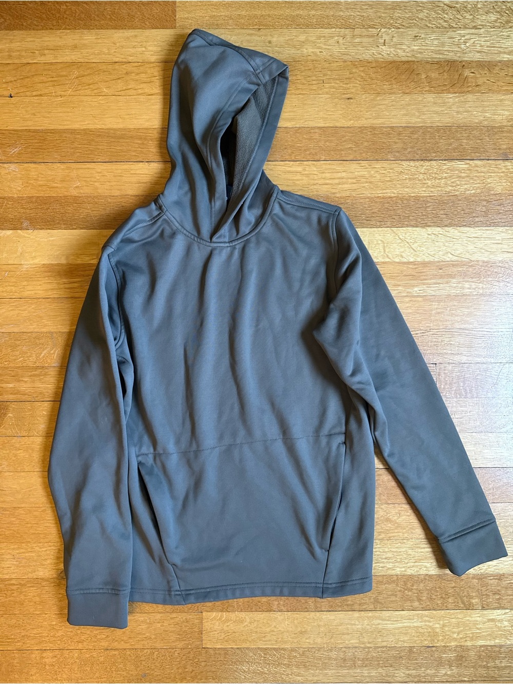 Men's Charcoal Hooded Pullover Sweatshirt - Classic Everyday Hoodie